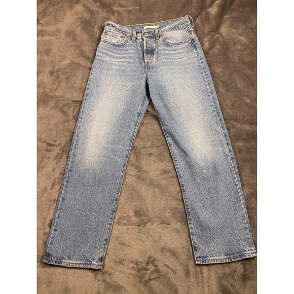 Levi's Denim - Levis Premium Wedgie Straight Jeans Light Wash High Rise Button Fly W28 L26
